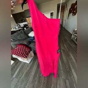 Hot pink formal dress